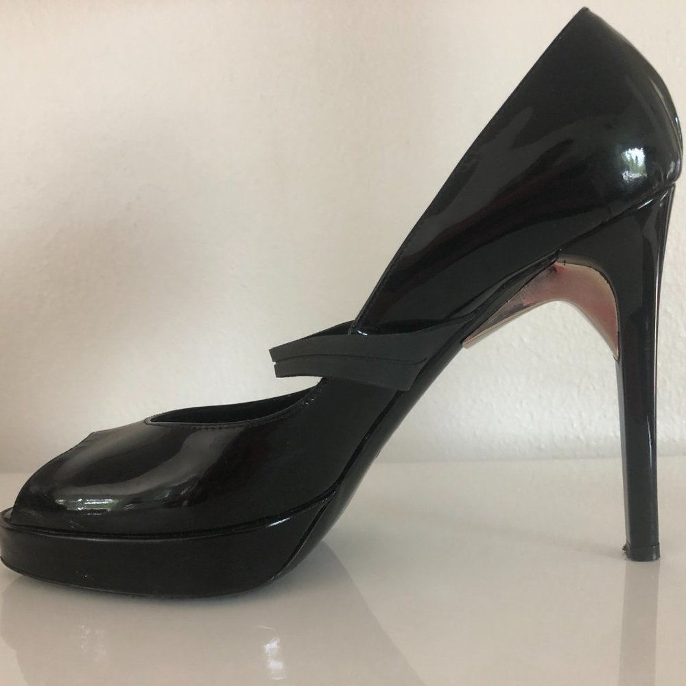 Ruthie Davis black patent leather high heels